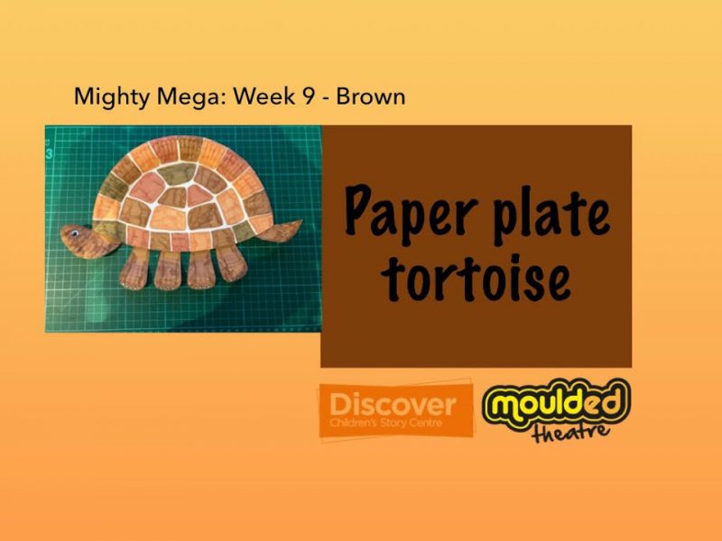 Video 4: Paper plate tortoise (Adult supervision required: This video provides instructions for an activity using scissors.)
